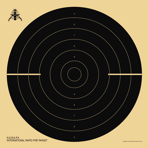 25m rapid fire target